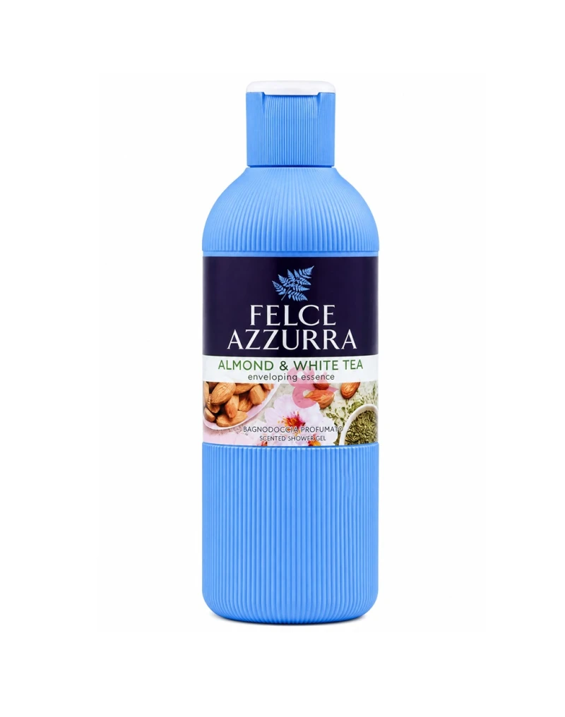Felce Azzurra gel dus 650 ml almond  white tea 